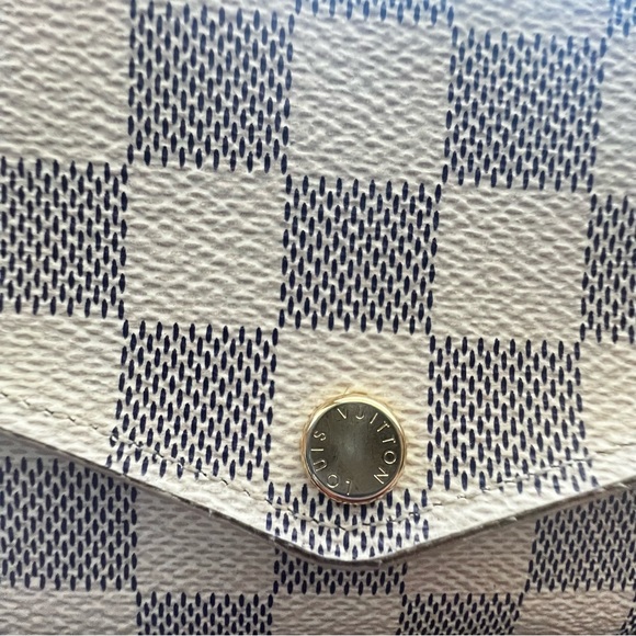 Louis Vuitton Damier Azur Sarah Envelope Style Large Wallet / Clutch - Picture 5 of 10